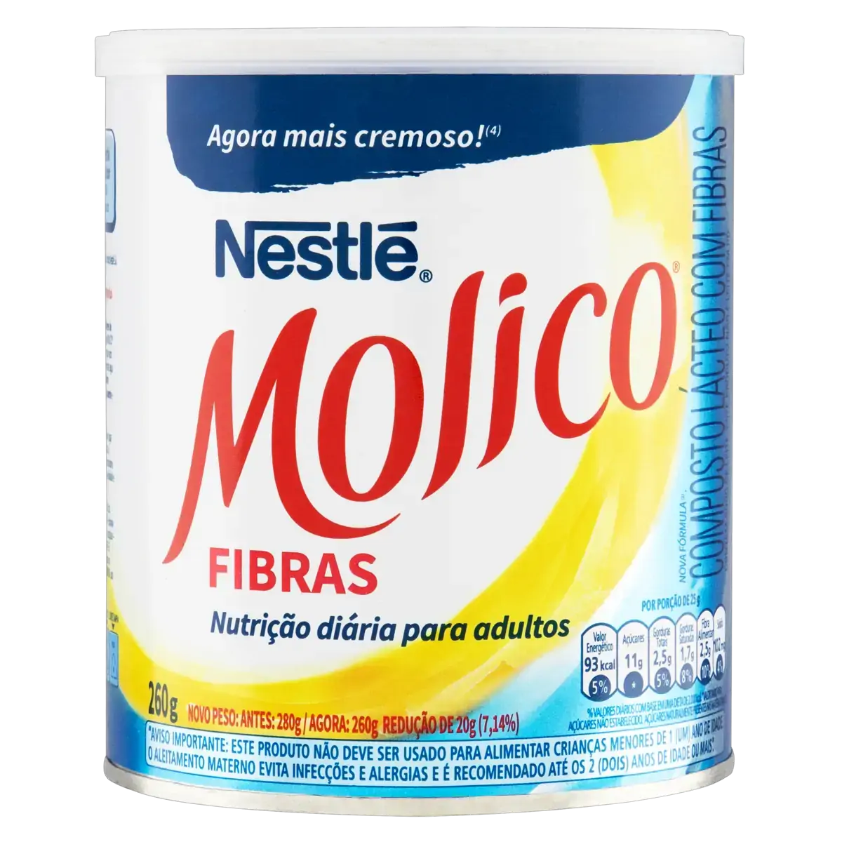 Composto Lácteo Fibras Molico Lata 260g