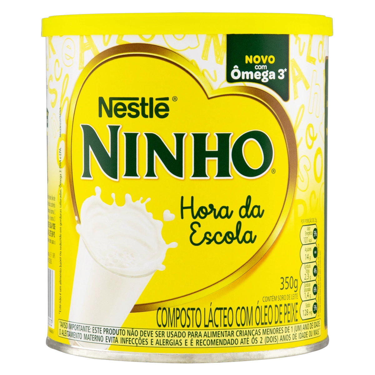 Composto Lácteo ômega 3 Ninho Hora Da Escola Lata 350g