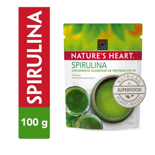 Spirulina Pó Natures Heart Pouch 100g
