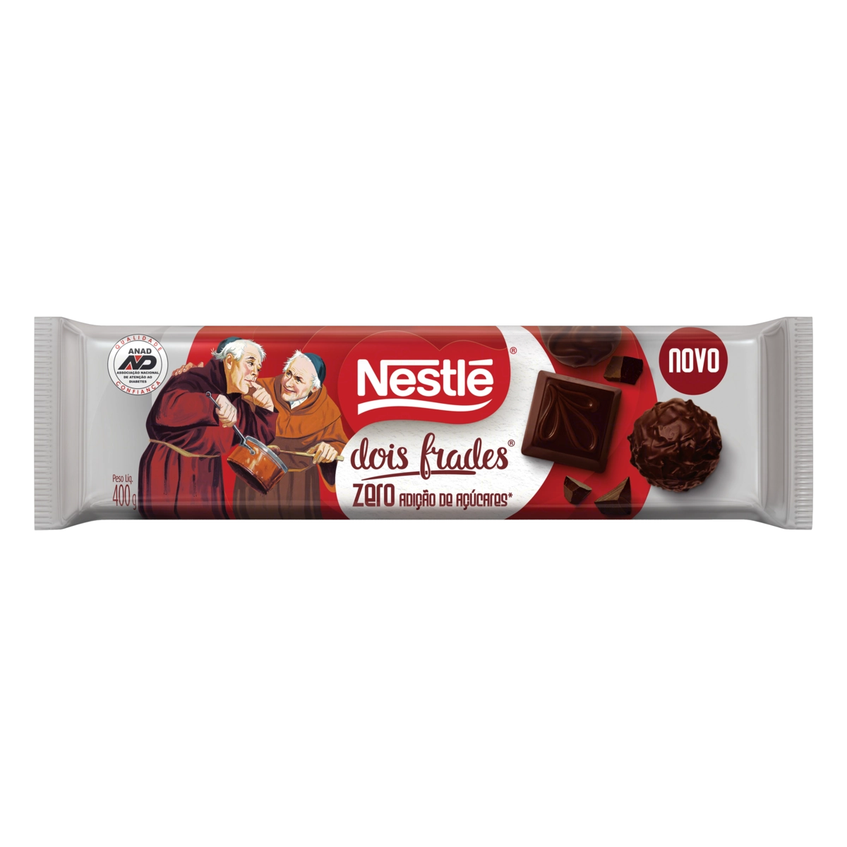 Chocolate Ao Leite Dois Frades Pacote 400g