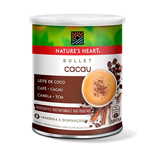 Mistura Para Bebida Com Café Em Pó Cacau Natures Heart Bullet Lata 150g