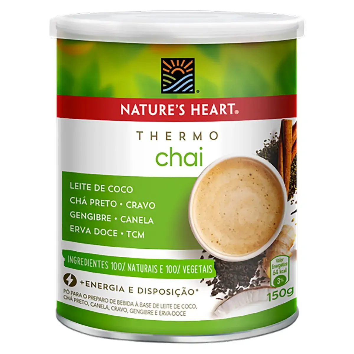 Bebida à Base De Leite De Coco Natures Heart Thermo Chai Lata 150g