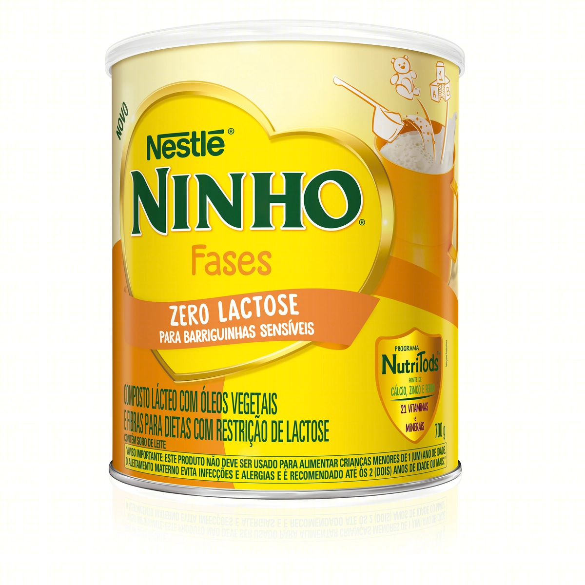 Composto Lácteo Zero Lactose Ninho Fases Lata 700g