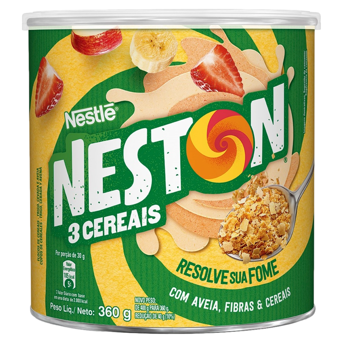 Flocos De Cereais Neston 3 Cereais Lata 360g