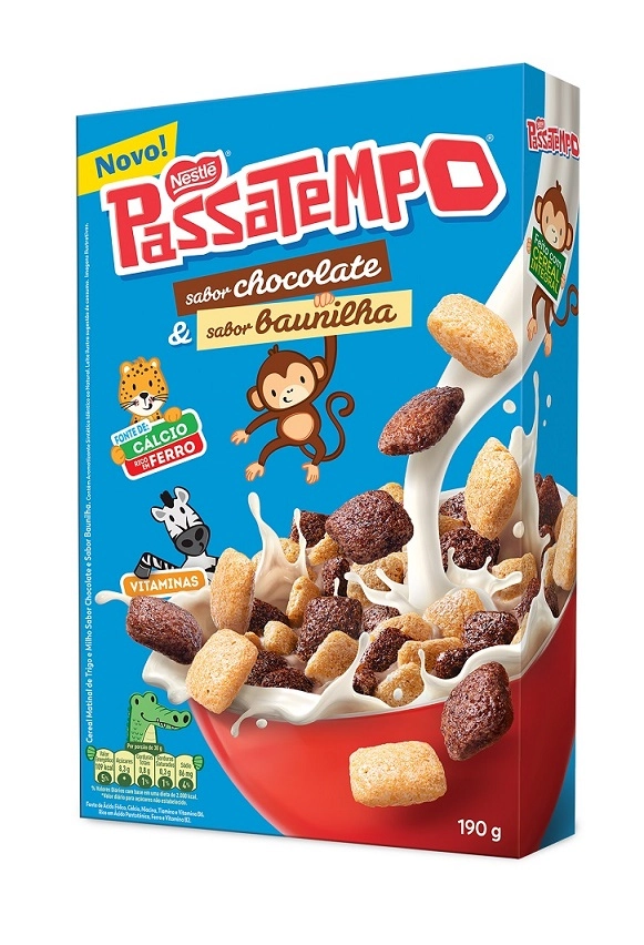 Cereal Matinal Passatempo Chocolate E Baunilha Nestlé Caixa 190g