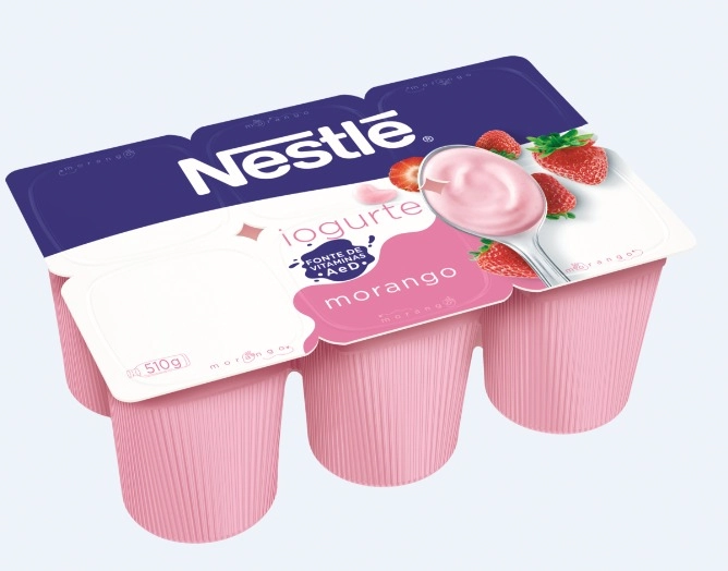 Iogurte Morango Nestlé Bandeja 510g 6 Unidades