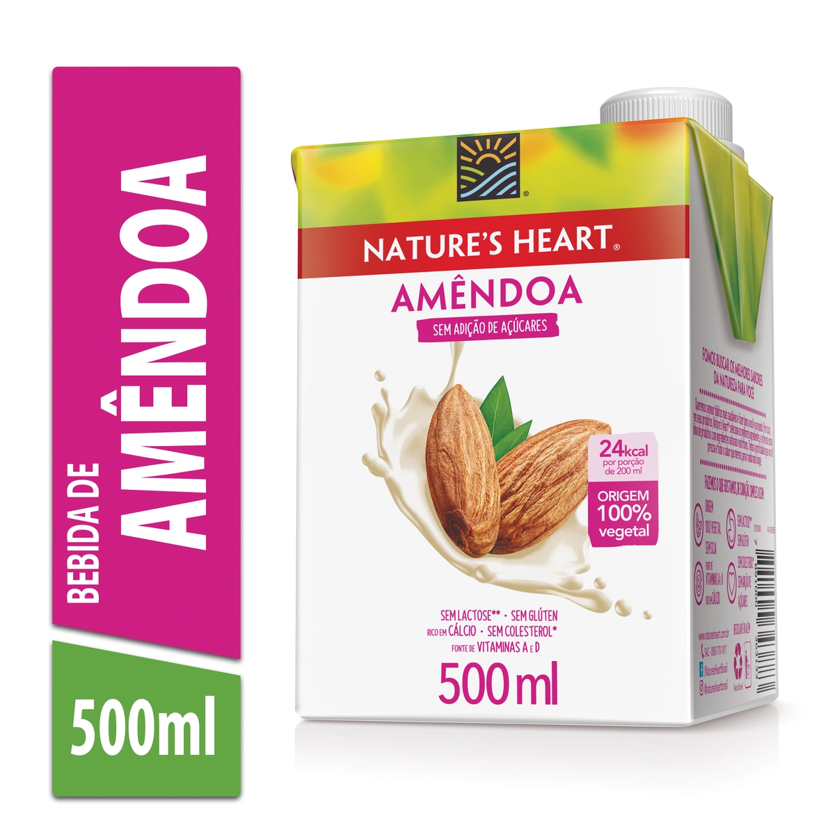Bebida à Base De Amêndoa Natures Heart Caixa 500ml