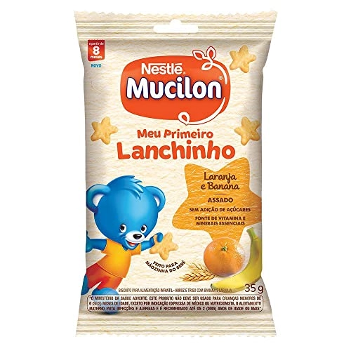 Biscoito Laranja E Banana Mucilon Meu Primeiro Lanchinho Pacote 35g