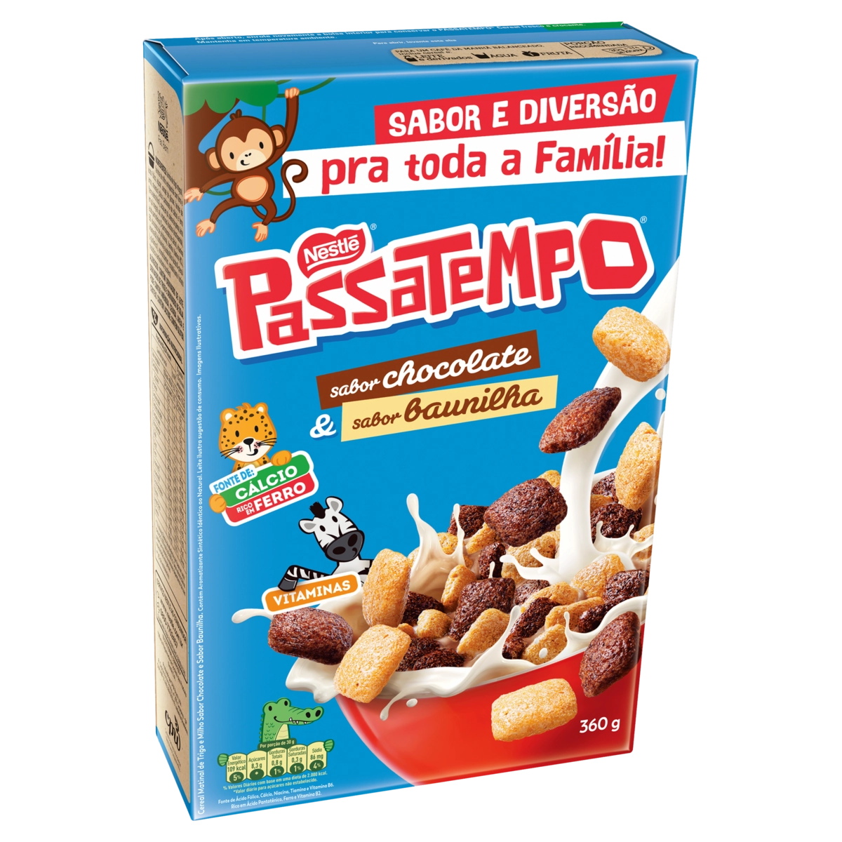 Cereal Matinal Chocolate E Baunilha Passatempo Caixa 360g