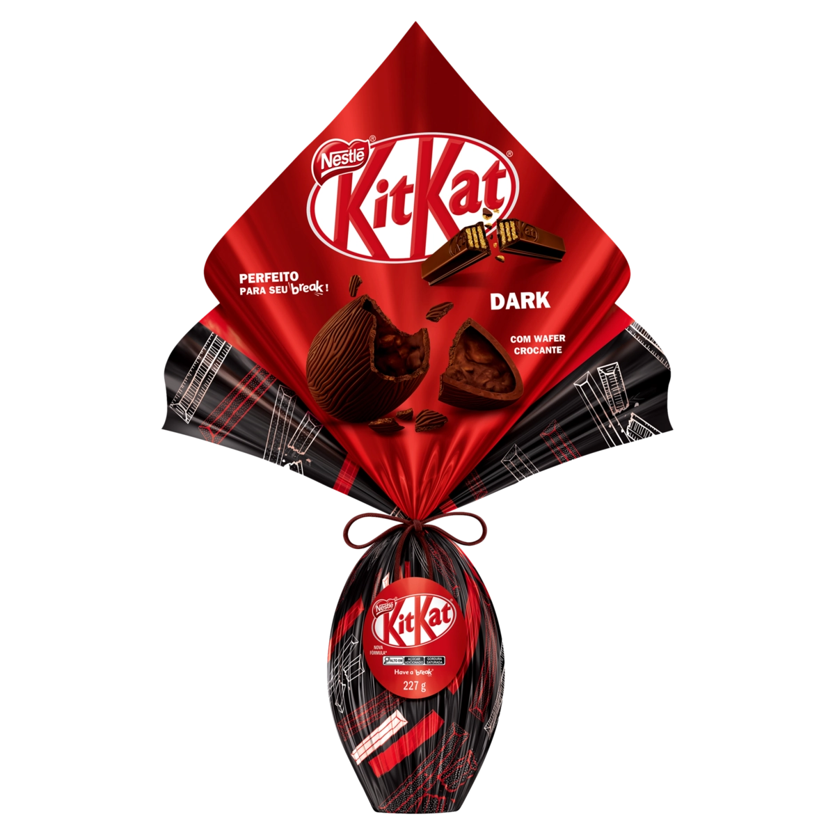 Ovo De Páscoa Meio Amargo Kitkat Dark Nestlé 227g