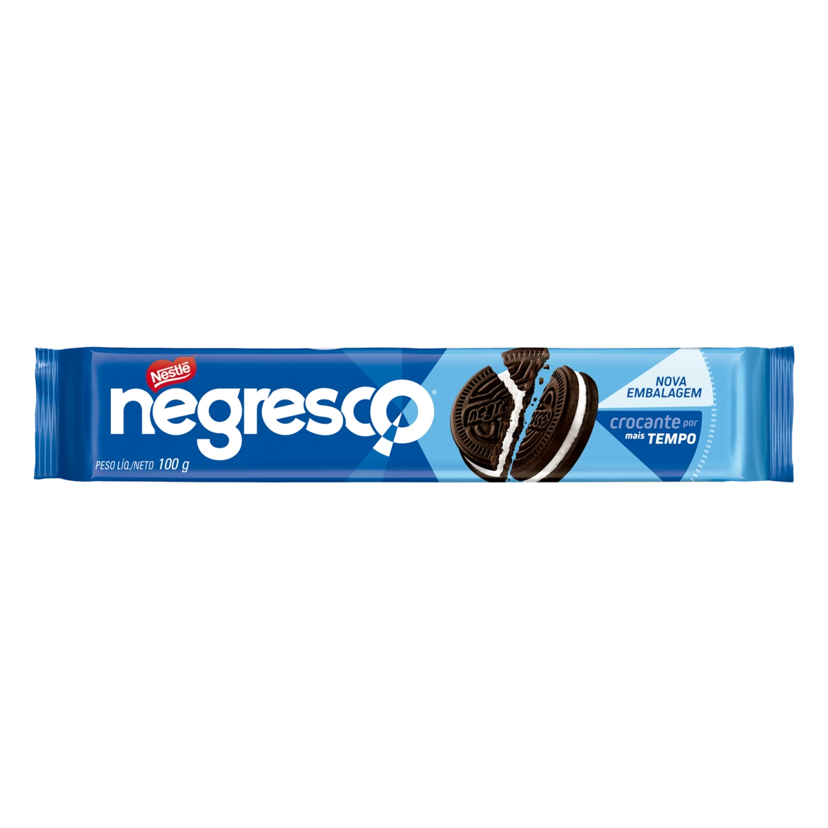 Biscoito Chocolate Recheio Baunilha Negresco Pacote 90g