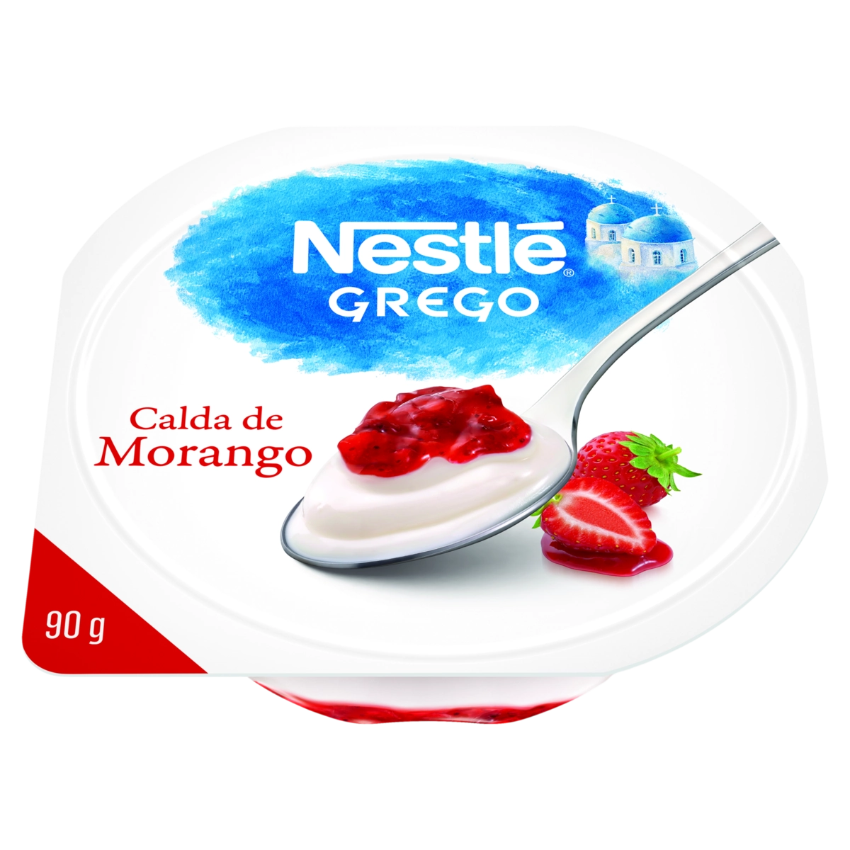 Iogurte Integral Grego Calda Morango Nestlé Pote 90g