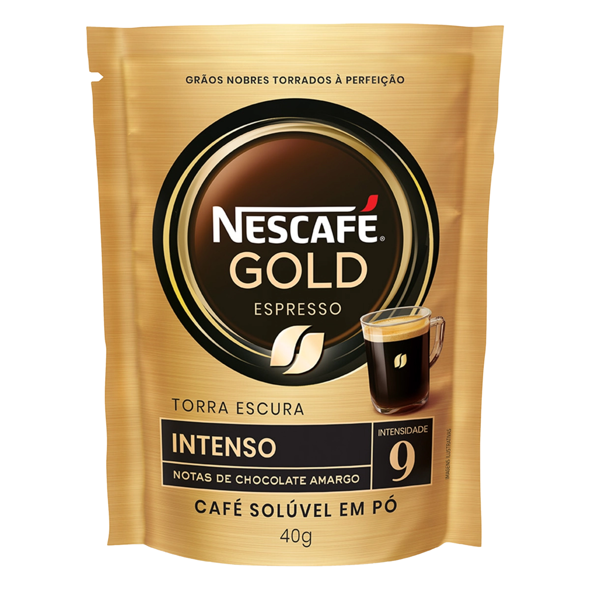 Café Solúvel Em Pó Espresso Intenso Nescafé Gold Sachê 40g