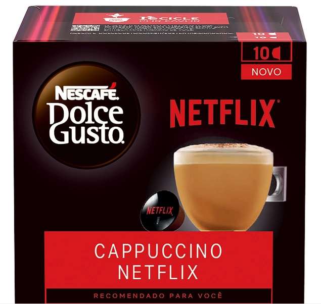 Cappuccino Em Cápsula Gengibre Netflix Nescafé Dolce Gusto Caixa 170g 10 Unidades