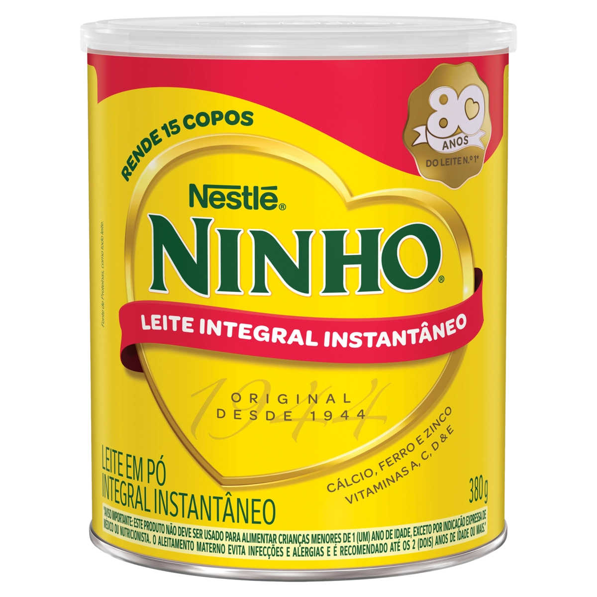 Leite Pó Instantâneo Integral Ninho Lata 380g