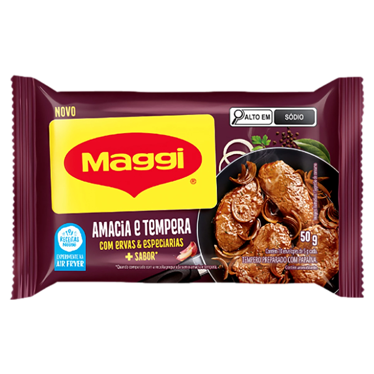 Tempero Pó Com Ervas E Especiarias Maggi Amacia E Tempera Pacote 50g 10 Unidades