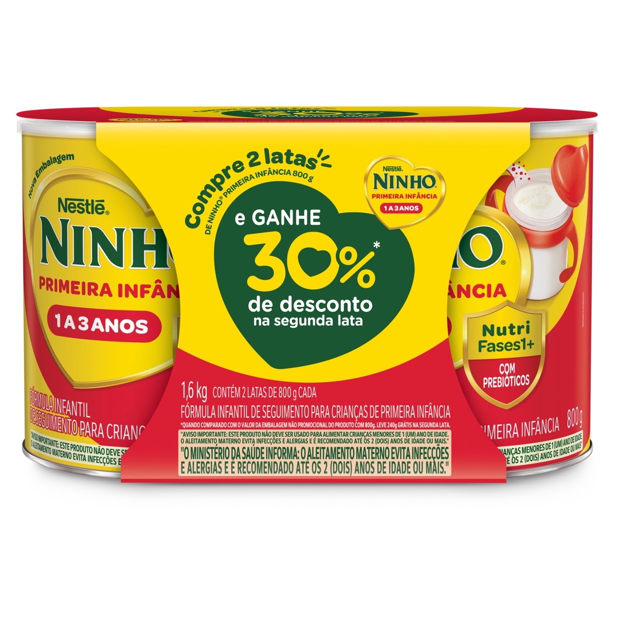Pack Leite Ninho Fases1prebio Fases1 30 800g