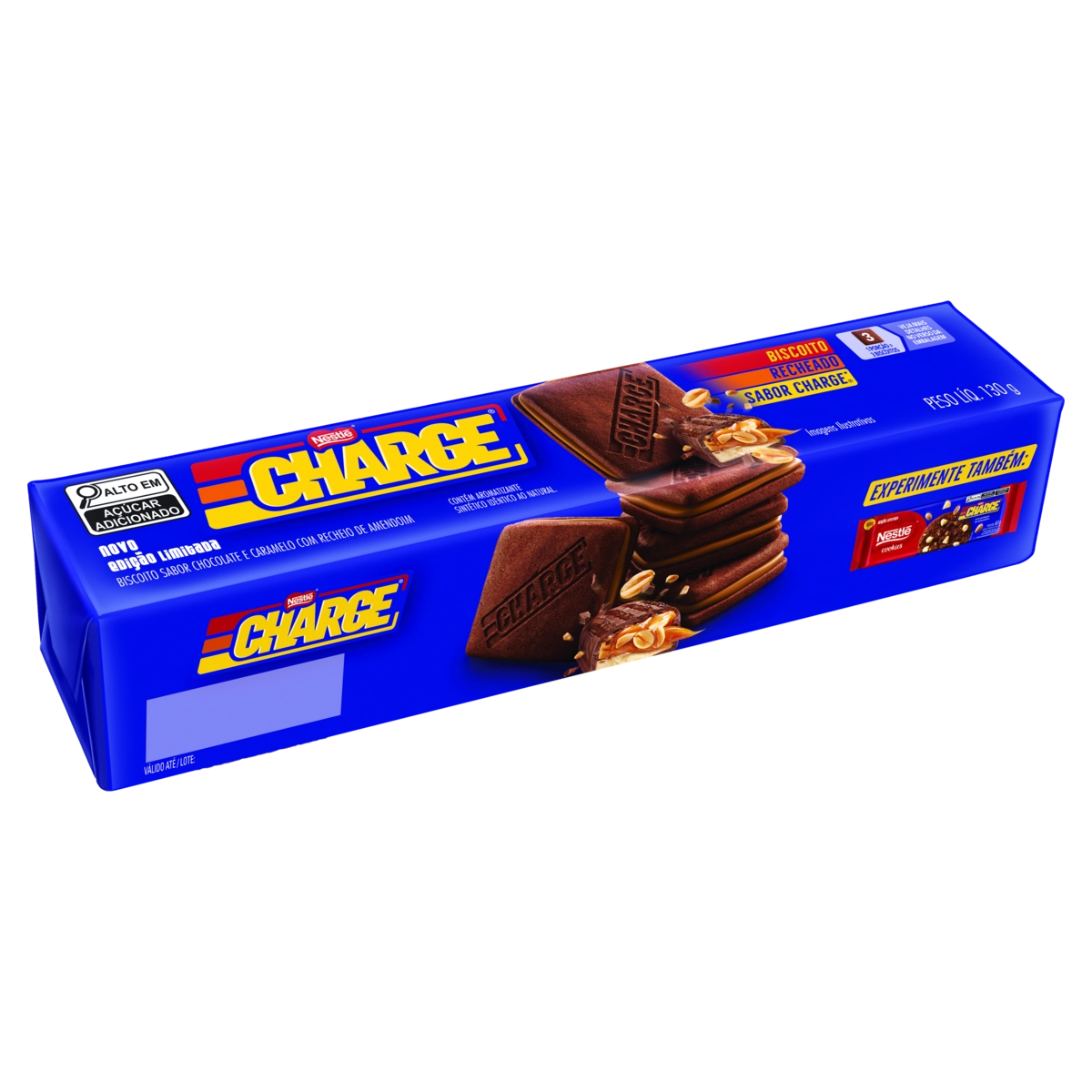 Biscoito Charge Recheio Amendoim Nestlé Pacote 130g
