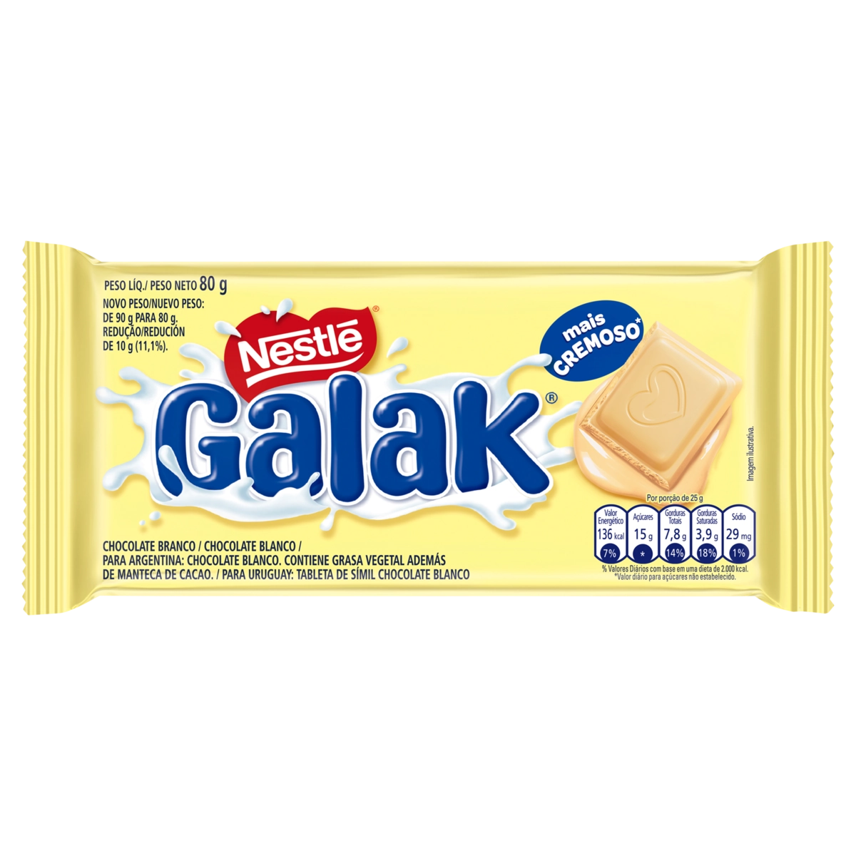 Choc Nestle 80g Galak 20 Gts
