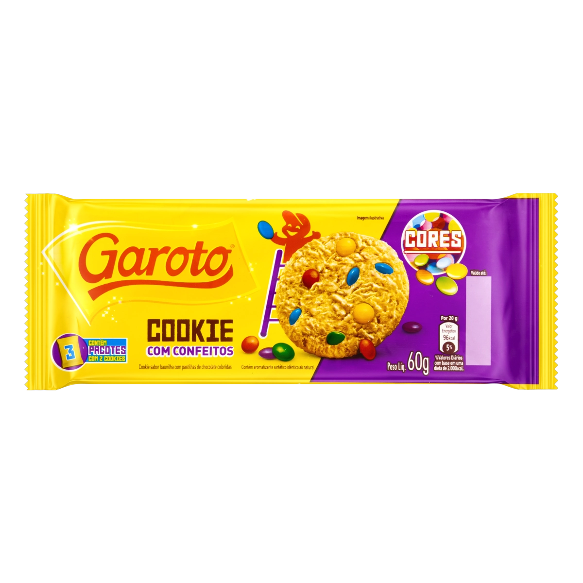 Bisc Cookie Garoto 60g Gotas Chocolate