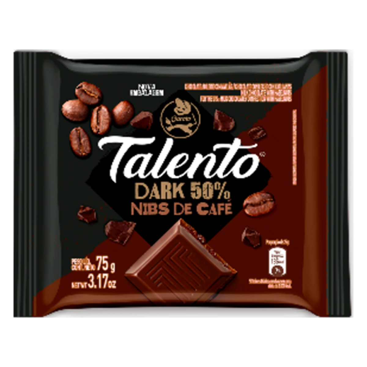 Chocolate Dark 50 Cacau Café Garoto Talento Pacote 75g