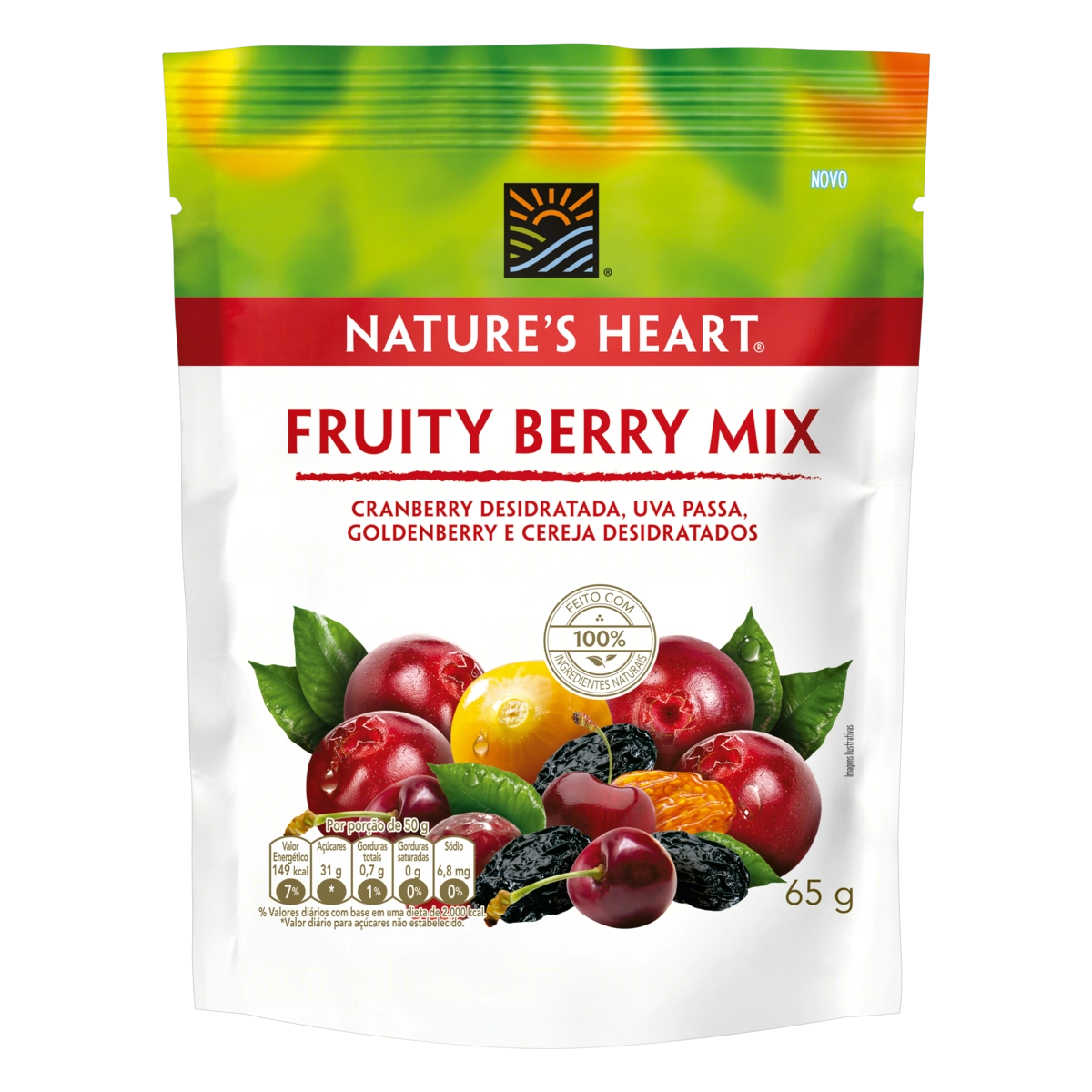 Mix De Frutas Desidratadas Fruity Berry Natures Heart Pouch 65g