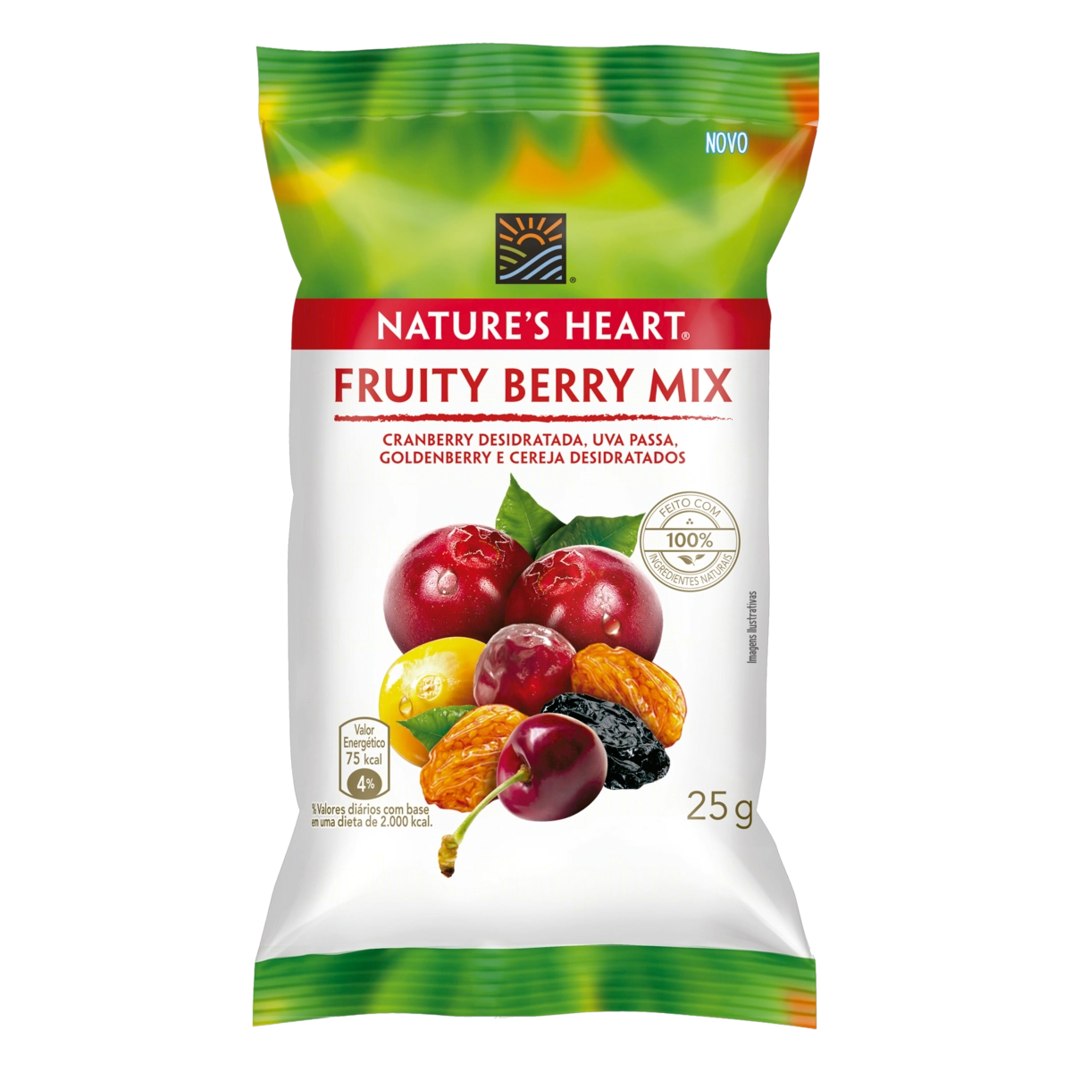 Mix De Frutas Desidratadas Fruity Berry Natures Heart Pacote 25g