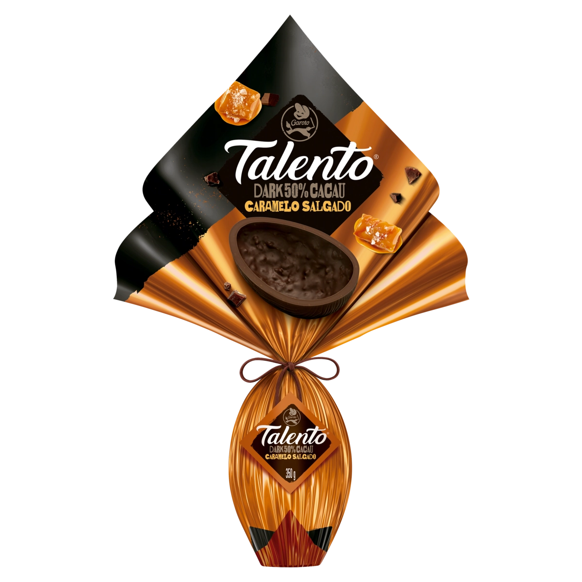 Ovo De Páscoa Dark 50 Cacau Talento Caramelo Salgado Garoto 350g