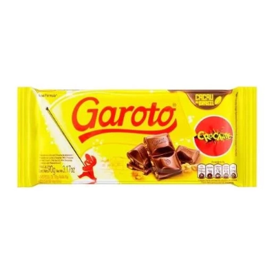 Chocolate Ao Leite Garoto Crocante Pacote 90g