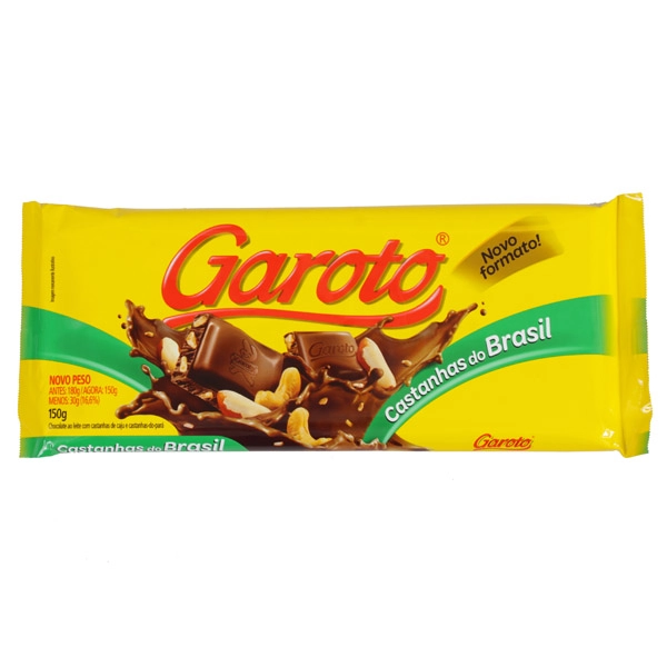 Chocolate Garoto Castanhas Do Brasil 150g