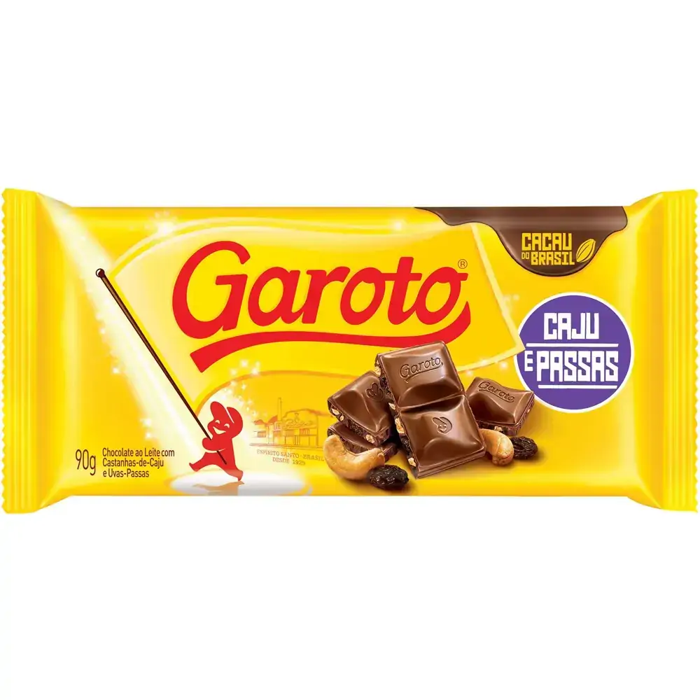 Chocolate.ao Leite Caju Uvas Passa