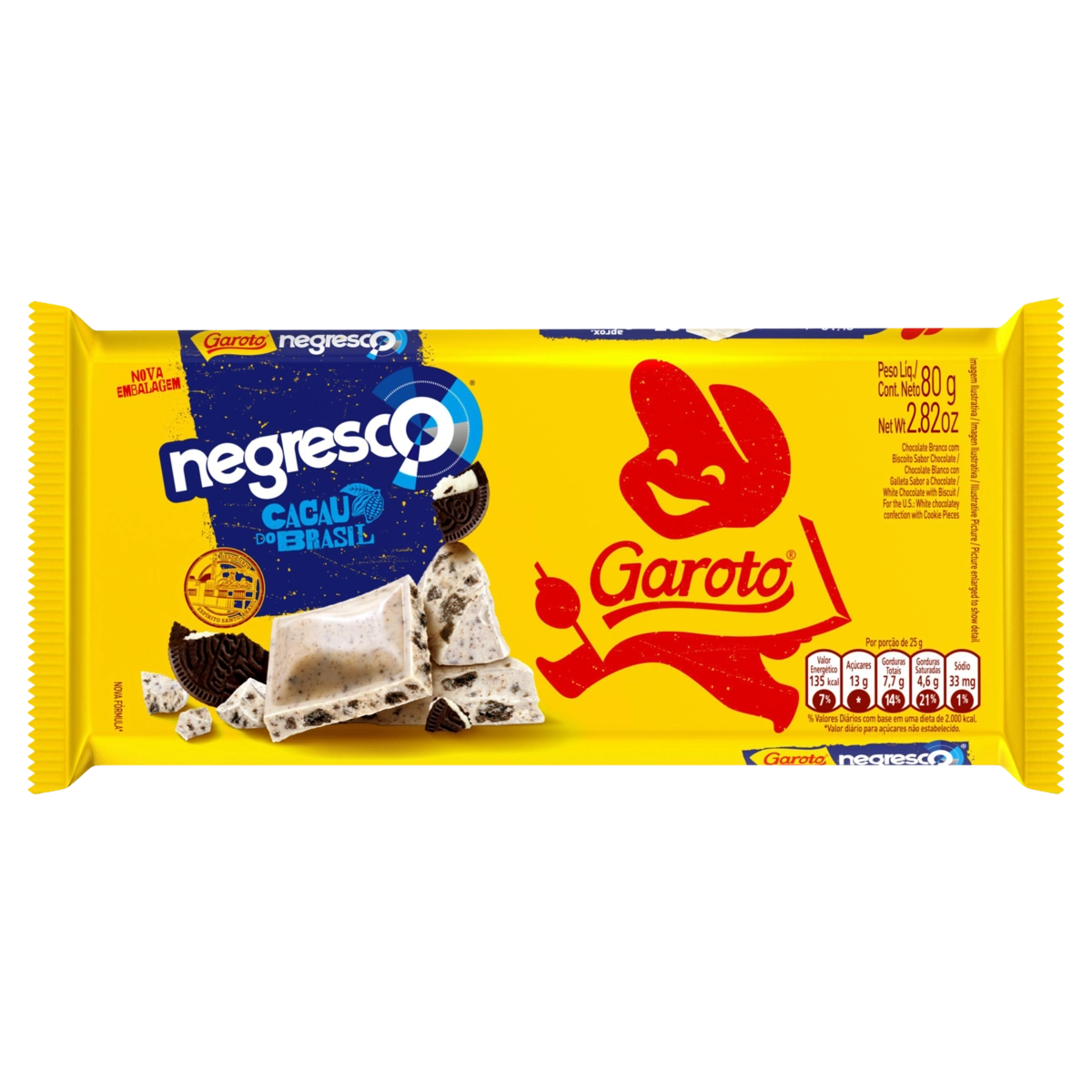 Chocolate Branco Negresco Garoto Pacote 100g