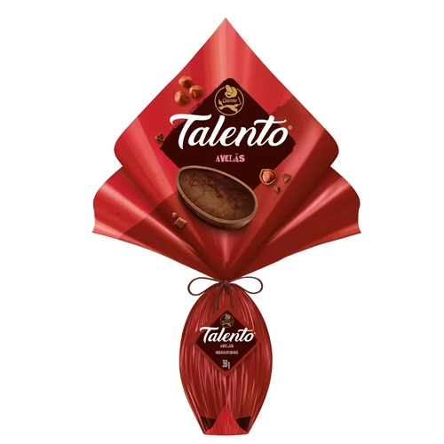 Ovo De Páscoa Ao Leite Talento Avelãs Garoto 350g