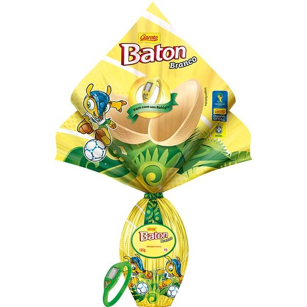 Garoto Baton Branco Com Relógio