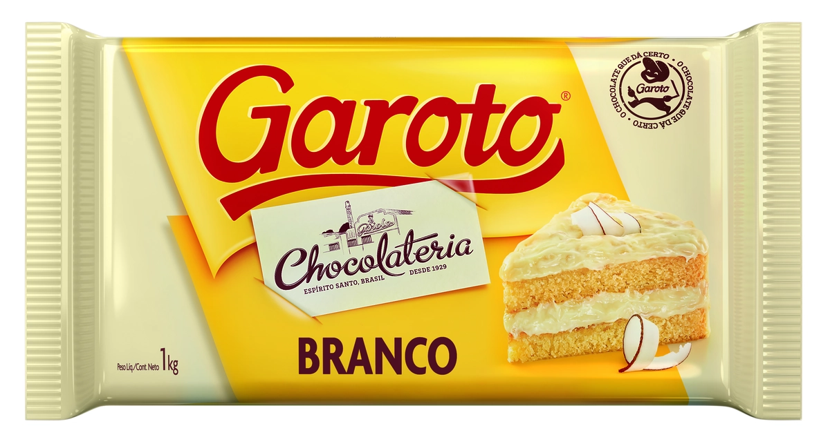 Chocolate Branco Garoto Chocolateria Pacote 1kg