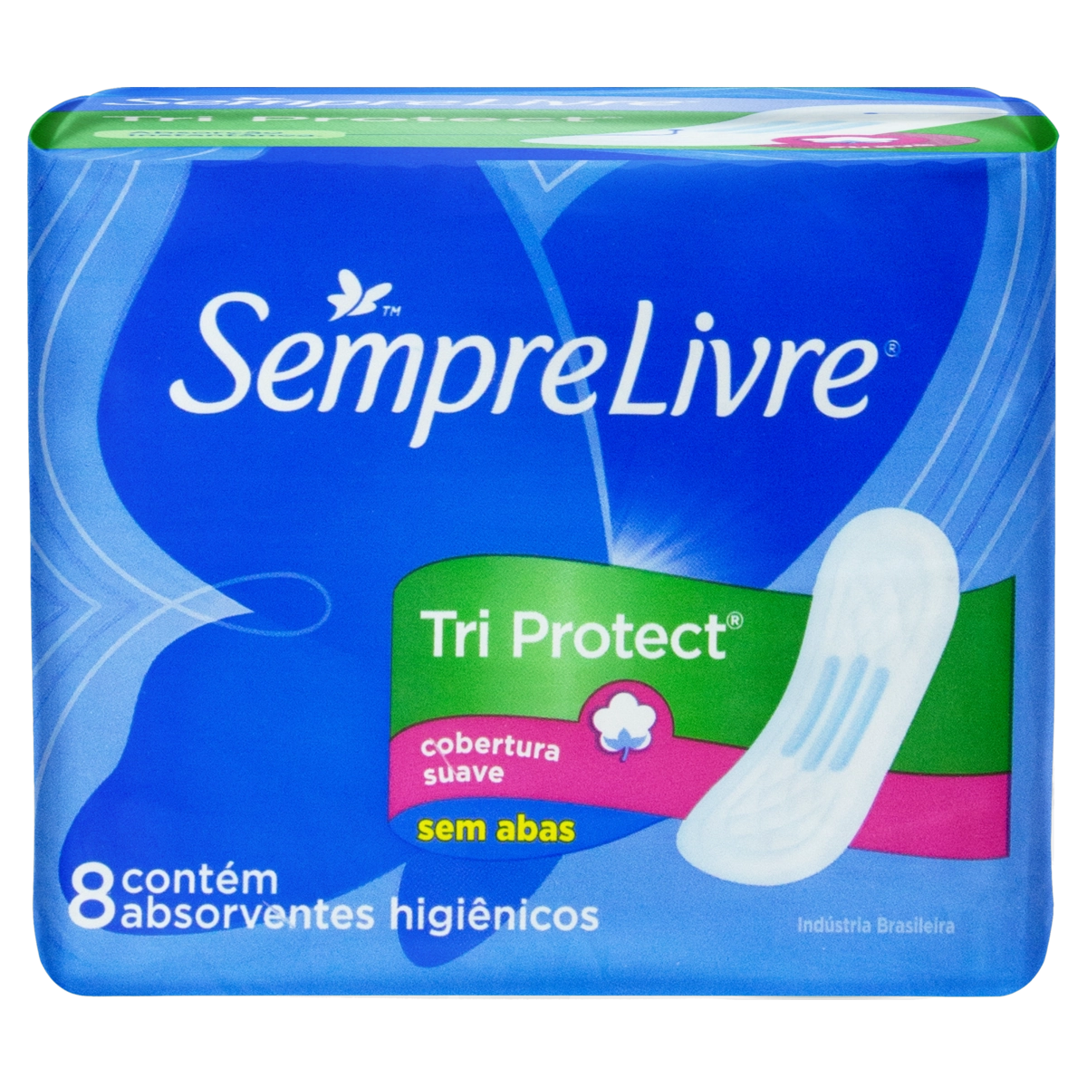 Absorvente Sem Abas Suave Sempre Livre Tri Protect Pacote 8 Unidades