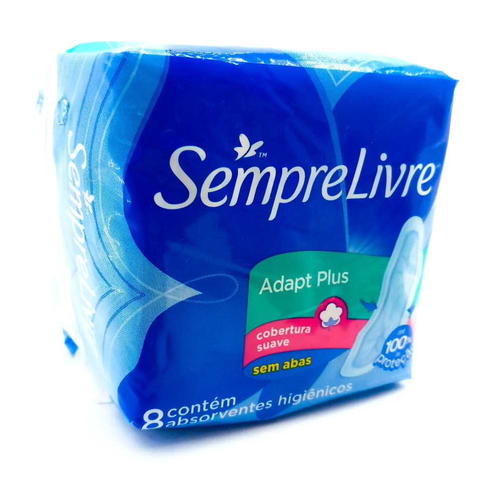 Absorvente Sem Abas Suave Sempre Livre Adapt Plus Pacote 8 Unidades
