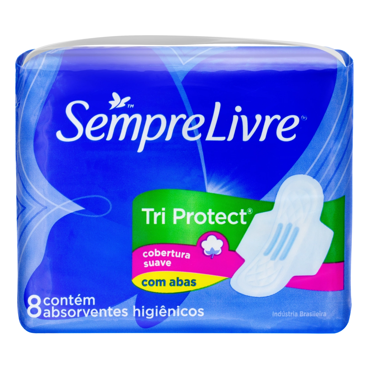 Absorvente Com Abas Suave Sempre Livre Tri Protect Pacote 8 Unidades
