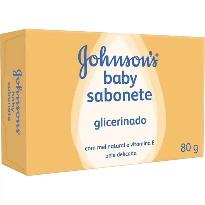 Sabonete Barra Glicerinado Johnsons Baby Caixa 80g