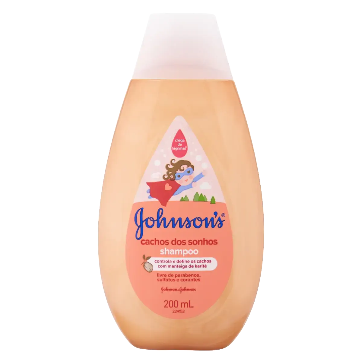 Shampoo Hidratante Johnsons Kids Cachos Dos Sonhos Frasco 200ml