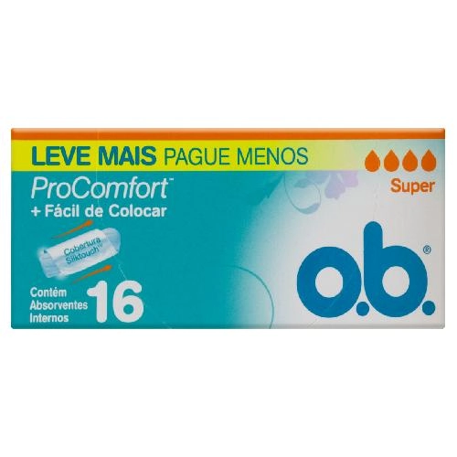 Absorvente Interno O.b. Procomfort Super Caixa 16 Unidades