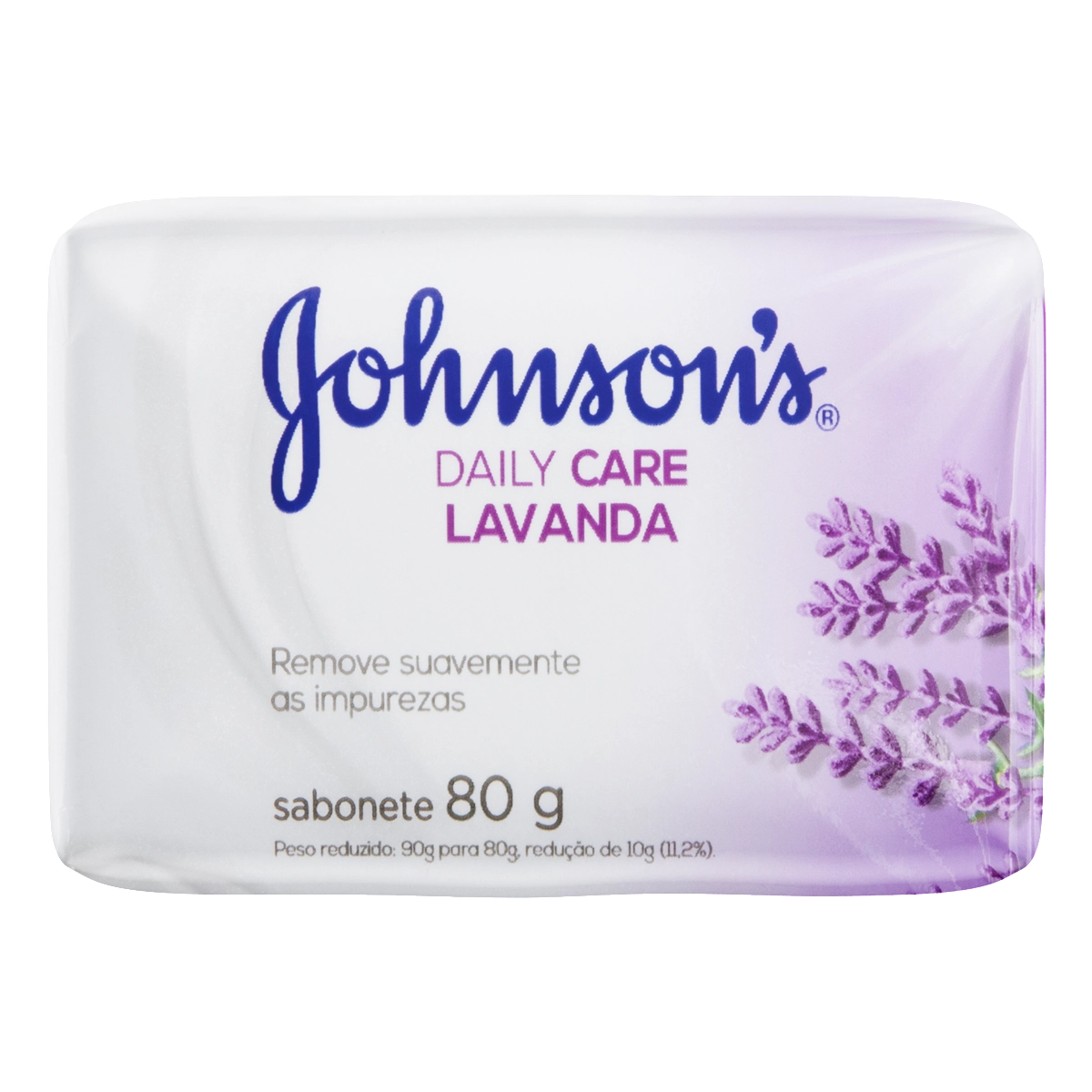 Sabonete Barra Lavanda Johnsons Daily Care Envoltório 80g