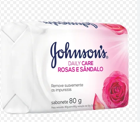 Sabonete Barra Rosas E Sândalo Johnsons Daily Care Envoltório 80g