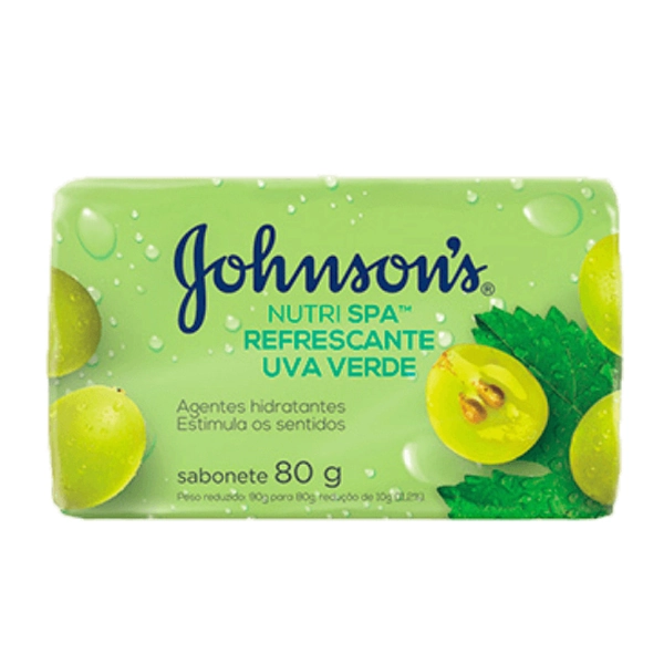 Sabonete Barra Refrescante Uva Verde Johnsons Nutri Spa Envoltório 80g
