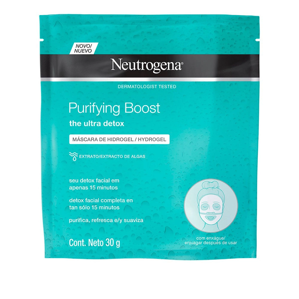 Máscara De Hidrogel Facial Neutrogena Purifying Boost Sachê 30g