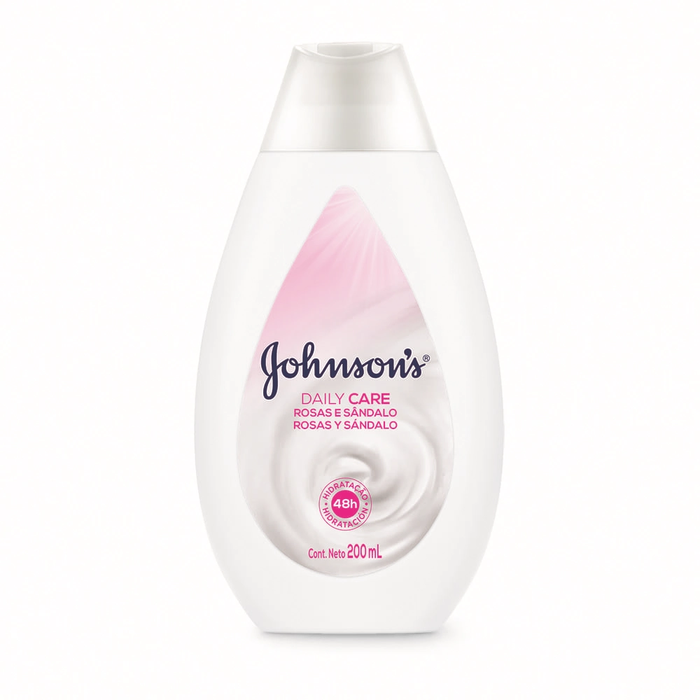 Loção Deo Hidratante Rosas E Sândalo Johnsons Daily Care Frasco 200ml