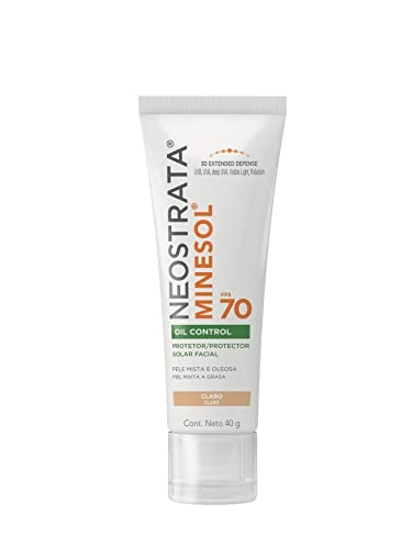 Protetor Solar Facial Pele Clara Fps 70 Neostrata Minesol Oil Control Bisnaga 40g