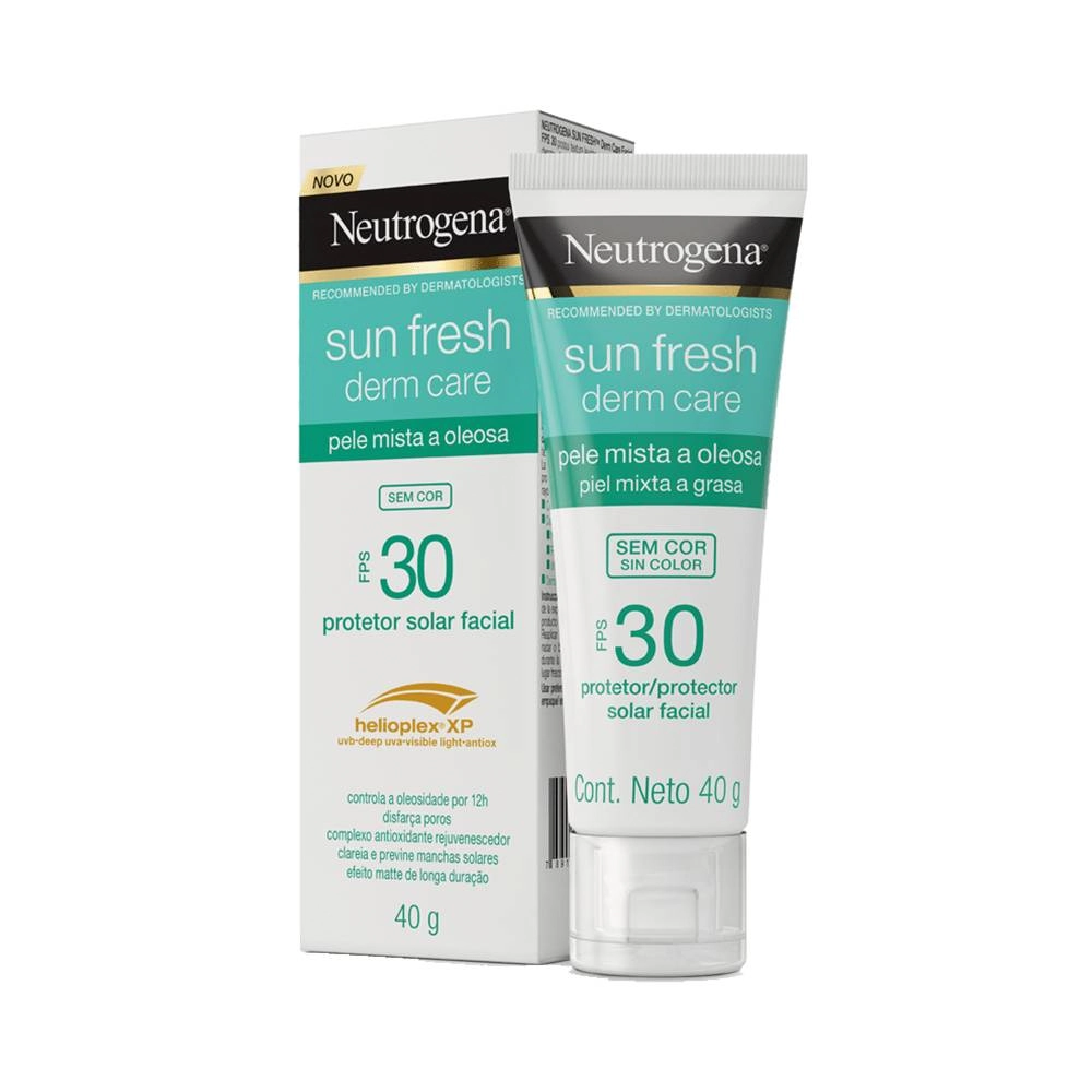 Protetor Solar Facial Fps 30 Neutrogena Sun Fresh Derm Care Bisnaga