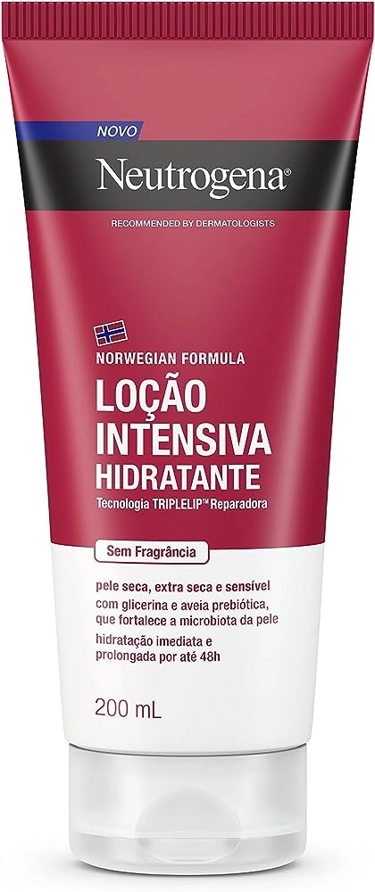 Loção Corporal Hidratante Intensiva Sem Fragrância Neutrogena Norwegian Formula Bisnaga 200ml