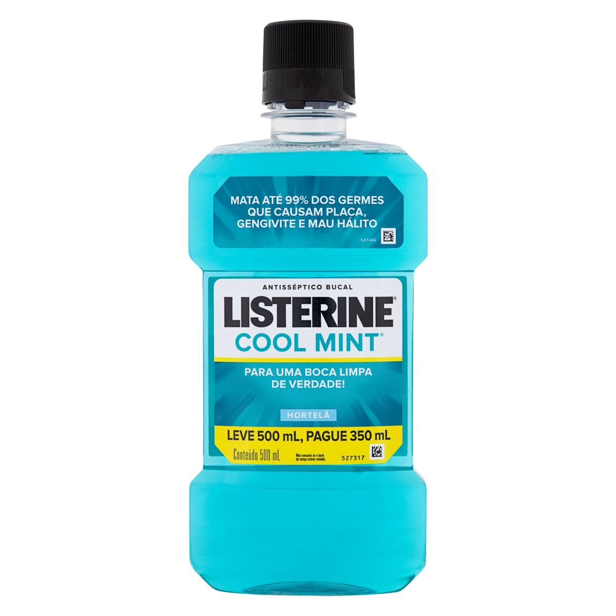 Enxaguante Bucal Hortelã Listerine Cool Mint Frasco Leve 500ml Pague 350ml